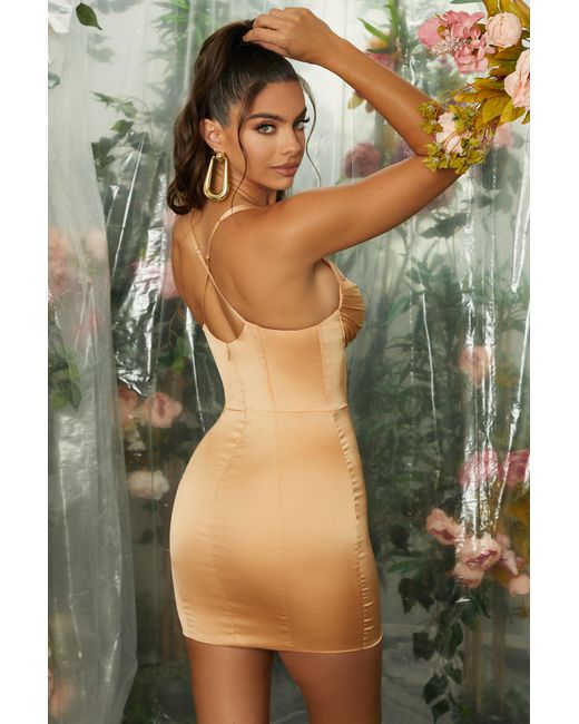 Dead Natural Pleated Bust Corset Mini Dress