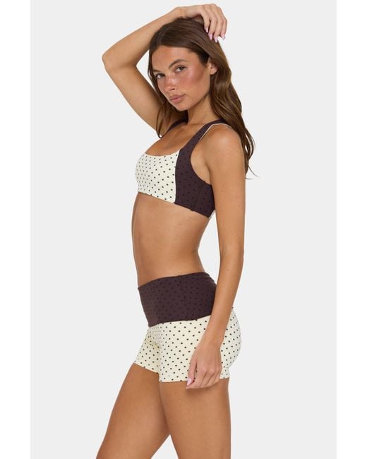 BO+TEE Yellow Soft Active Foldover Mini Shorts