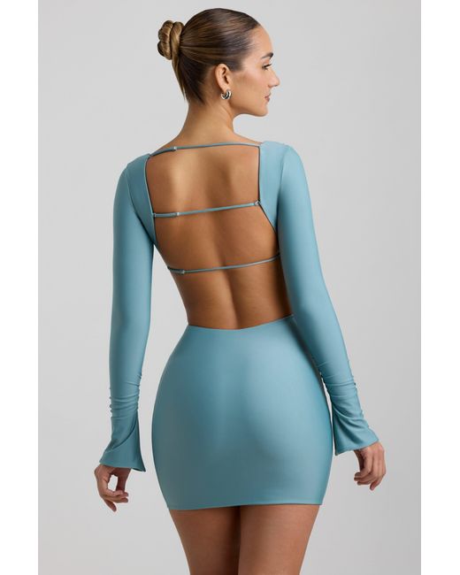 Oh Polly Green Cut-Out Hardware Detail Mini Dress
