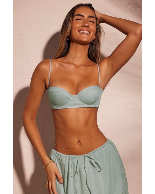 Oh Polly Green Lace Up Back Cropped Corset