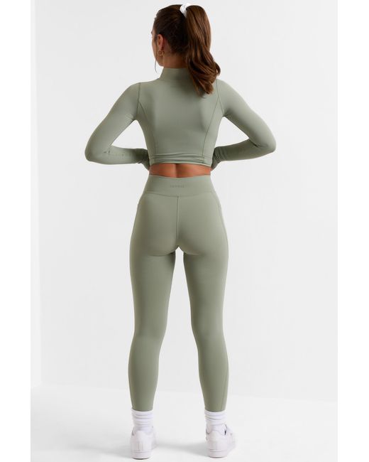 BO+TEE Green Soft Active Full-Length Leggings