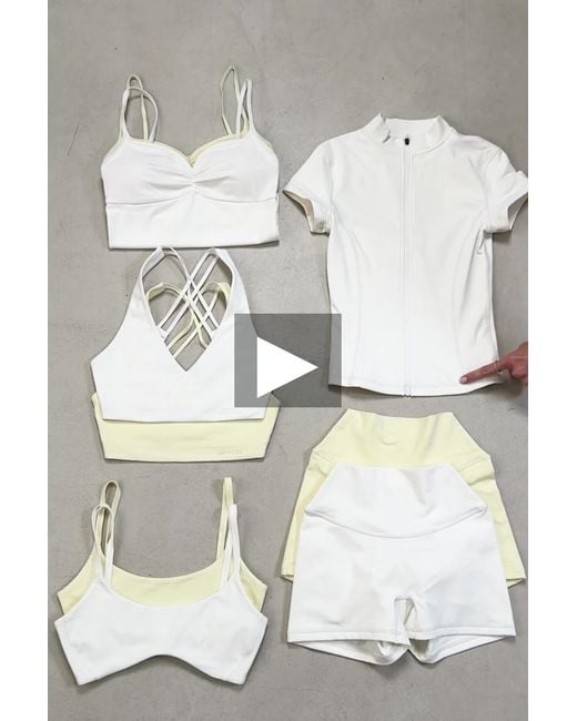 BO+TEE White Soft Active Zip-Up Top