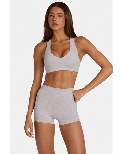 BO+TEE Gray Soft Active Low-Impact Sports Bra