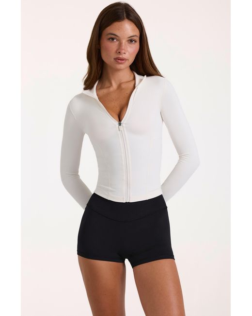 BO+TEE White Soft Active Zip-Up Jacket