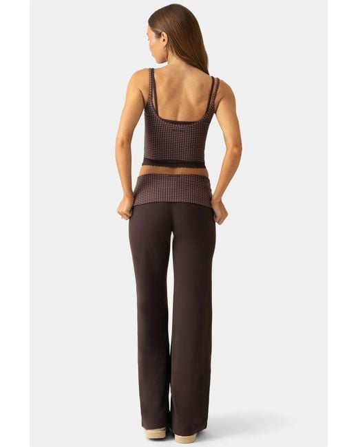 BO+TEE Brown Soft Active Wide-Leg Trouser