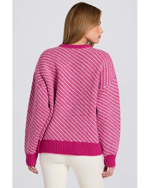 BO+TEE Pink Knit Logo Oversized Jumper