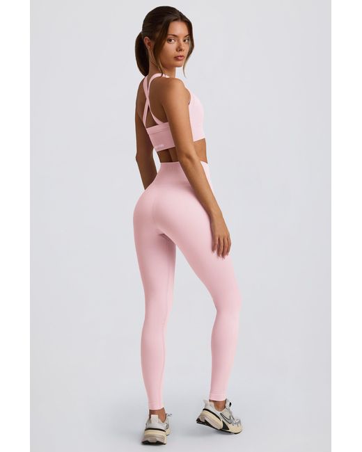 BO+TEE Pink Super Sculpt Seamless High-Waist Leggings