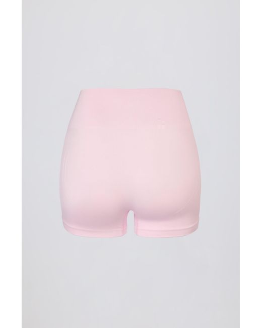 BO+TEE Pink Super Sculpt Seamless Mini Shorts