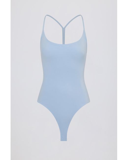 BO+TEE Blue Cut-Out Bodysuit