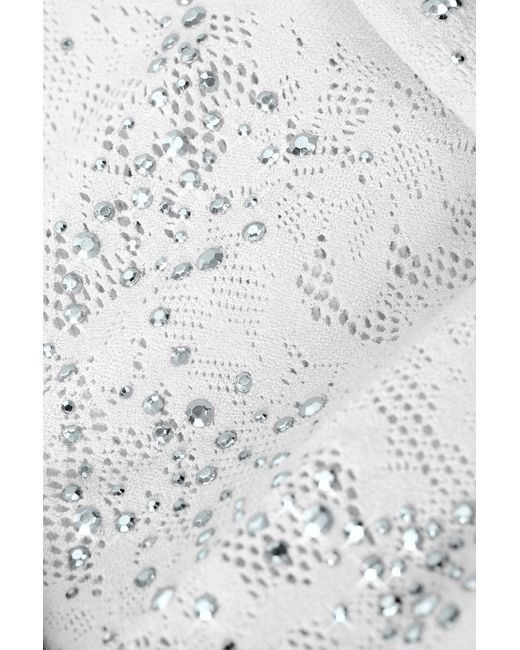 Oh Polly White Embellished Mid-Rise Mini Skirt