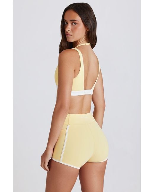BO+TEE Yellow Soft Active Contrast Mini Shorts