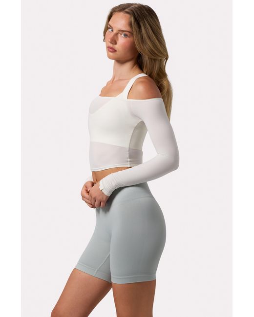 BO+TEE Gray Super Sculpt Seamless Biker Shorts