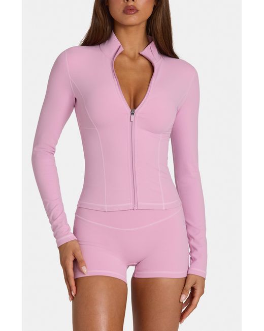 BO+TEE Pink Soft Active Zip-Up Jacket
