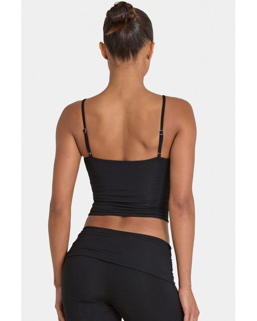 BO+TEE Black Buttercloud Crop Tank Top