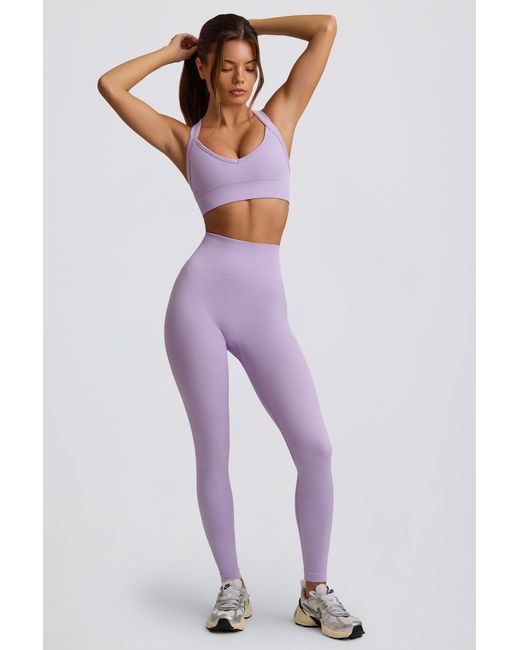 BO+TEE Purple Super Sculpt Seamless High-Waist Leggings