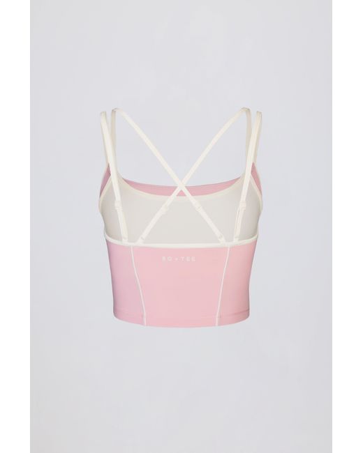 BO+TEE Pink Soft Active Layered Tank Top