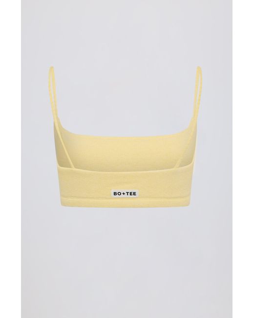 BO+TEE Yellow Square-Neck Bralette