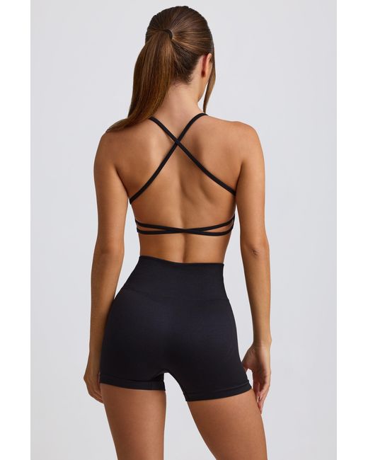 BO+TEE Black Super Sculpt Seamless Mini Shorts