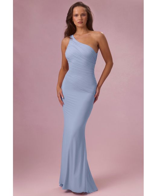 Oh Polly Blue Jersey Bridesmaid Dress