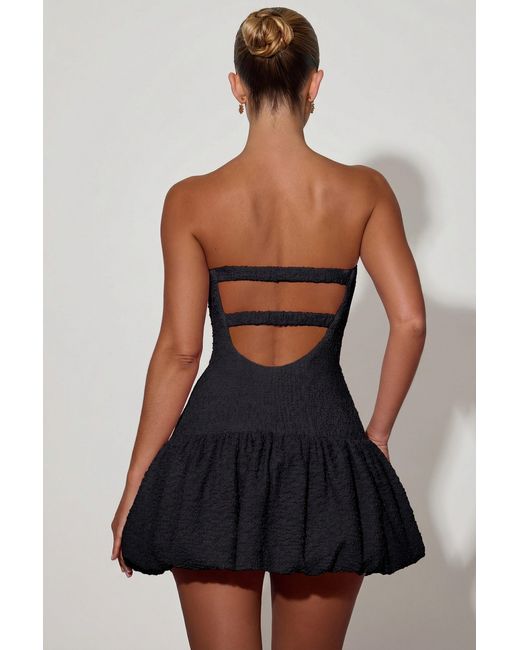 Oh Polly Black Cut-Out Bubble Hem Corset Mini Dress