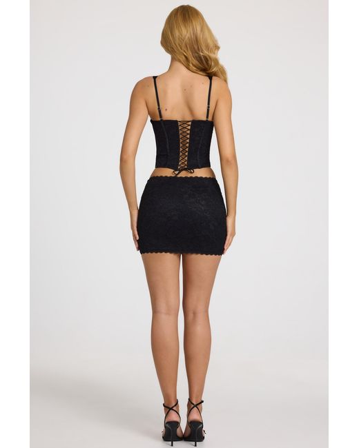 Oh Polly Black Lace Mini Skirt