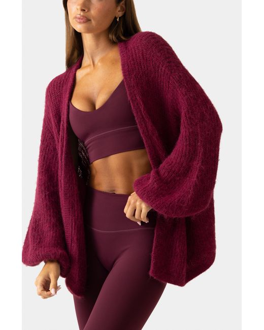 BO+TEE Red Soft Knit Cardigan