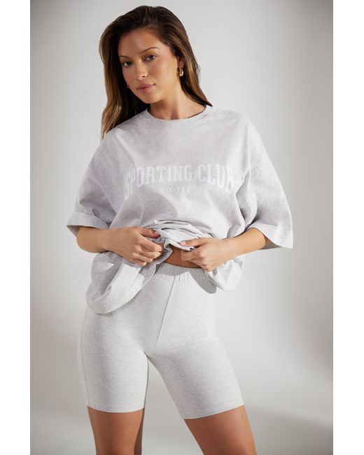 BO+TEE Gray Soft Cotton Biker Shorts