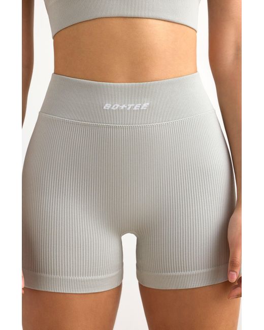 BO+TEE Gray Flexirib Mini Shorts