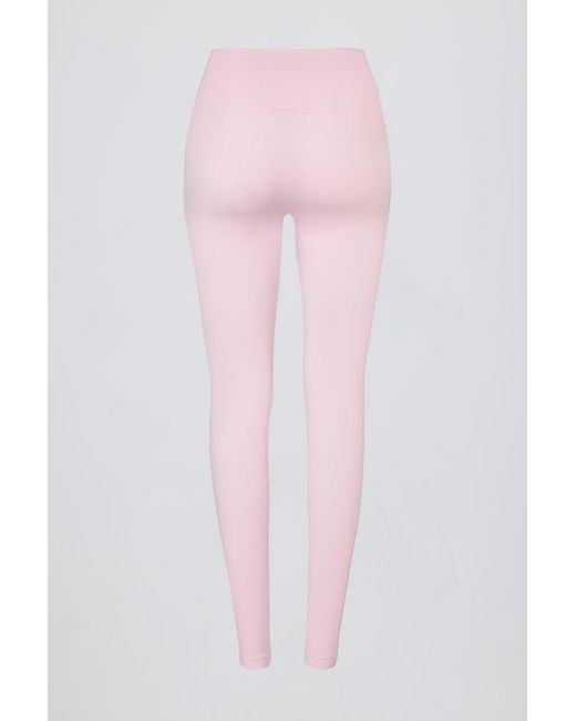BO+TEE Pink Super Sculpt Seamless High-Waist Leggings