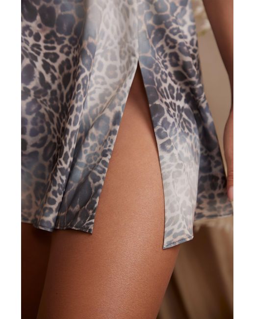 Oh Polly Multicolor Draped Neck A-Line Mini Dress