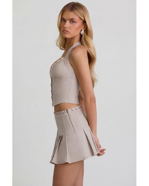 Oh Polly White Halterneck Corset Top
