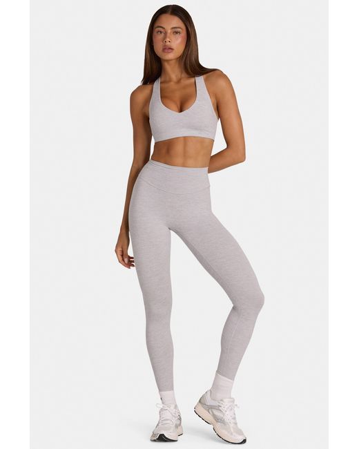 BO+TEE Gray Soft Active Full-Length Leggings