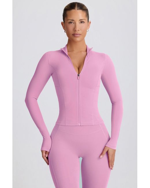 BO+TEE Pink Soft Active Zip-Up Jacket