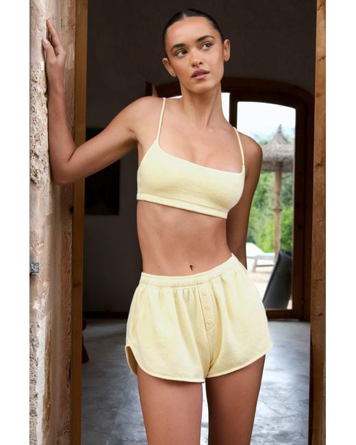 BO+TEE Yellow Square-Neck Bralette