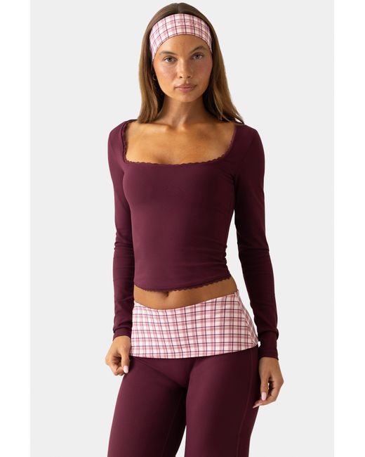 BO+TEE Red Soft Active Long-Sleeve Top
