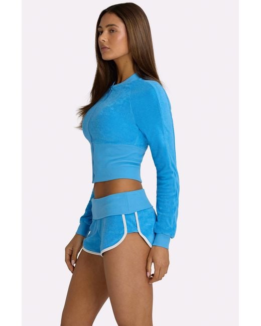 BO+TEE Blue Terry Zip-Up Jacket