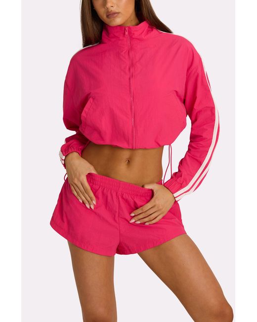 BO+TEE Pink Woven Zip-Up Track Jacket