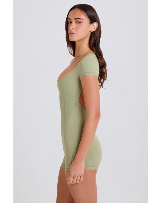 BO+TEE Green Open-Back Unitard