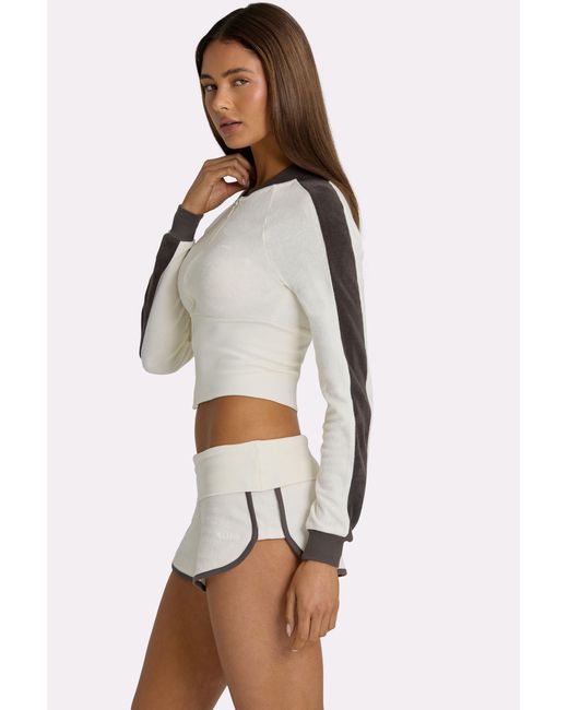 BO+TEE White Terry Zip-Up Jacket