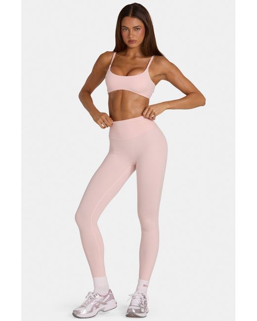 BO+TEE Pink Soft Active Full-Length Leggings