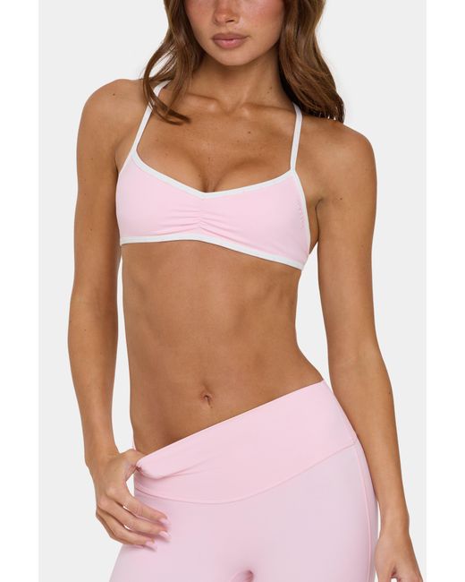 BO+TEE Pink Soft Active Low-Impact Sports Bra