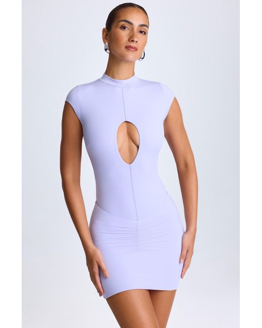 Oh Polly Purple Ruched Mini Skirt