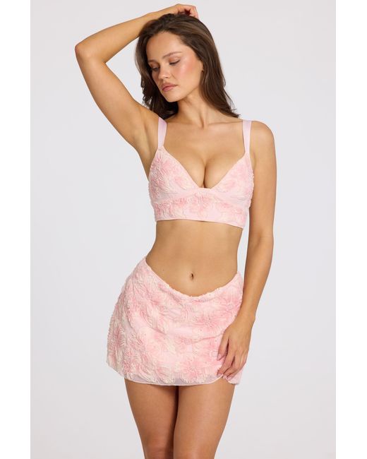 Oh Polly Pink Embellished Bralette