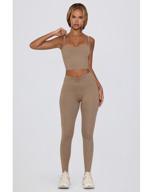 BO+TEE Brown Cropped Tank Top