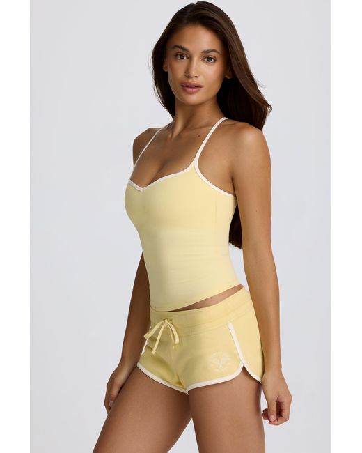 BO+TEE Yellow Low-Rise Mini Shorts