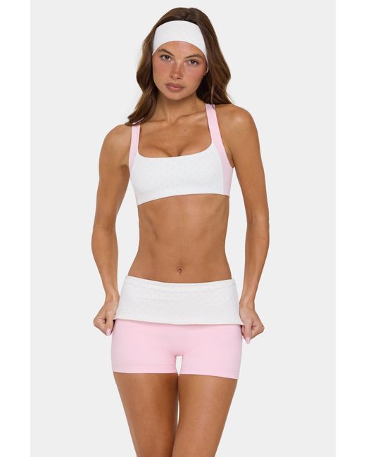 BO+TEE Pink Soft Active Medium-Impact Sports Bra