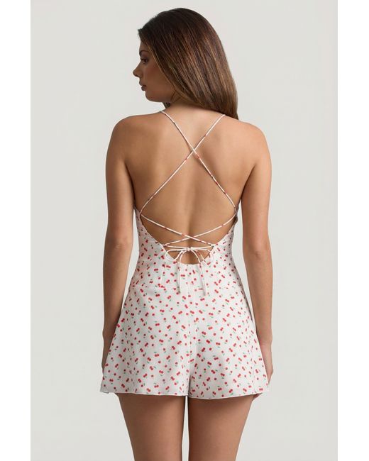 Oh Polly Multicolor Ruched Backless Playsuit