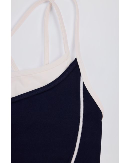 BO+TEE Blue Soft Active Layered Tank Top