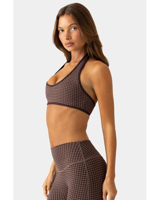 BO+TEE Brown Soft Active Reversible Sports Bra