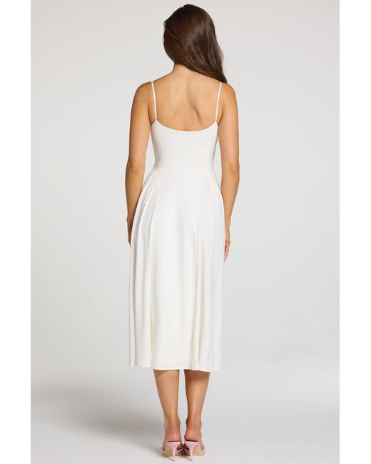 Oh Polly White Modal Lace-Trim Midaxi Dress